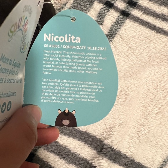 New 5” Nicolita Black And Gray Unicorn Squishmallows - Picture 10 of 10